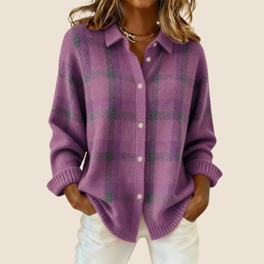 Geruit Vest Dames | Knoopsluiting & Warmte 4