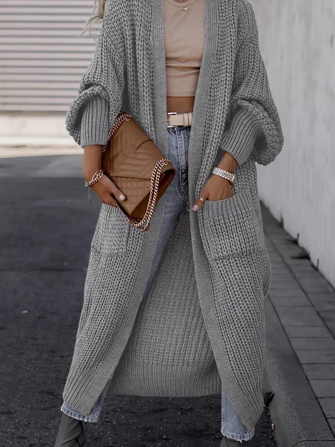 Maxi-Cardigan Damen | Lässiger Schnitt & Taschen