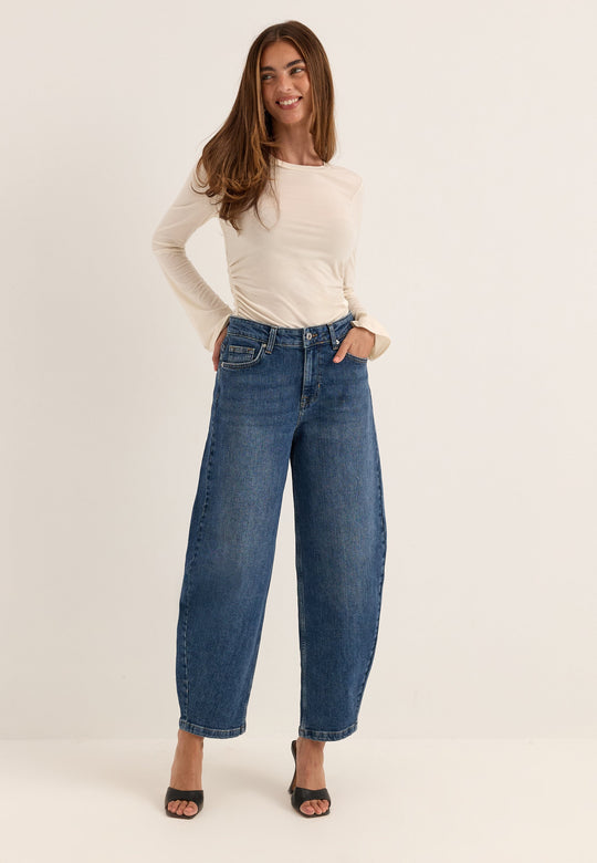 Barrel Leg Jeans Blue