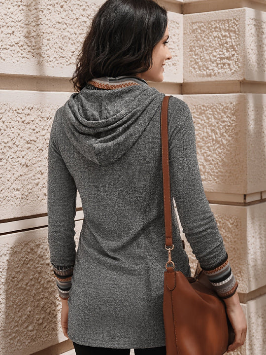 Pullover Damen | Mit Stehkragen & Ethno-Details