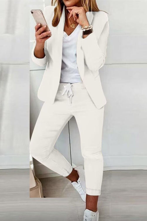 Zweiteiler Damen | Blazer & Kordelzughose