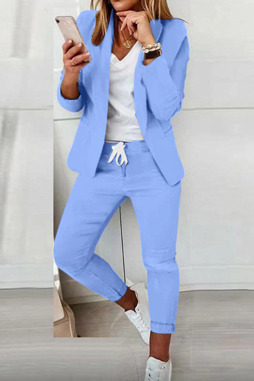 Zweiteiler Damen | Blazer & Kordelzughose