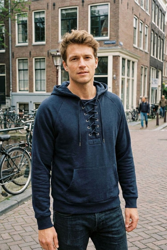 Herren Kapuzenpullover Schnürkragen Langarm Hoodie 10