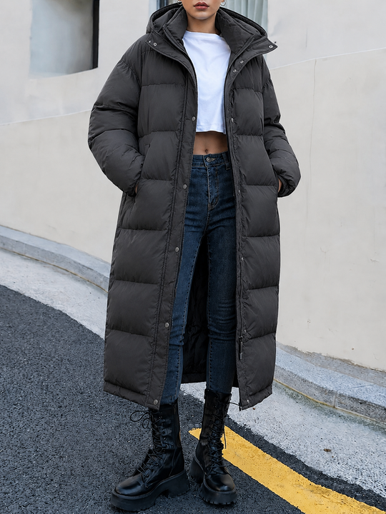 Steppjacke Damen lang | Mit Kapuze & Warmer Steppung