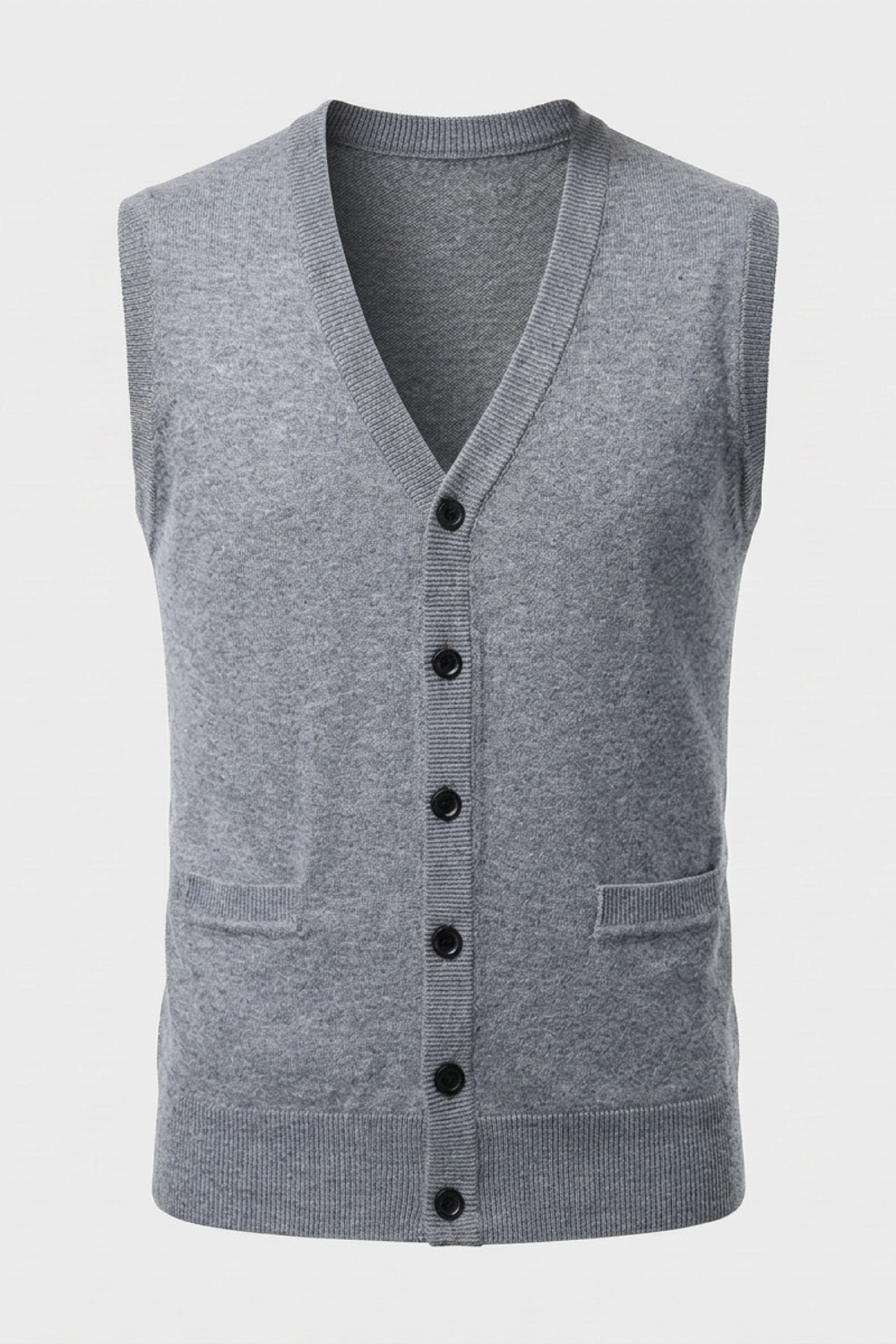 Strickweste Herren | V-Ausschnitt & Knopfverschluss 11