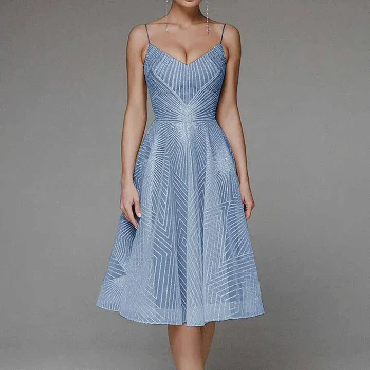 A-Linien-Midi-Cocktailkleid Damen mit Herzausschnitt für Hochzeitsgäste - Mila