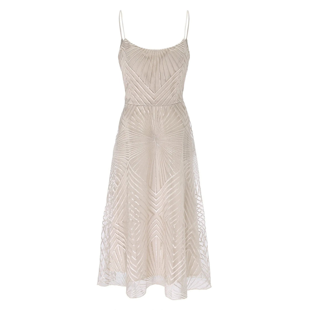 A-Linien-Midi-Cocktailkleid Damen mit Herzausschnitt für Hochzeitsgäste - Mila