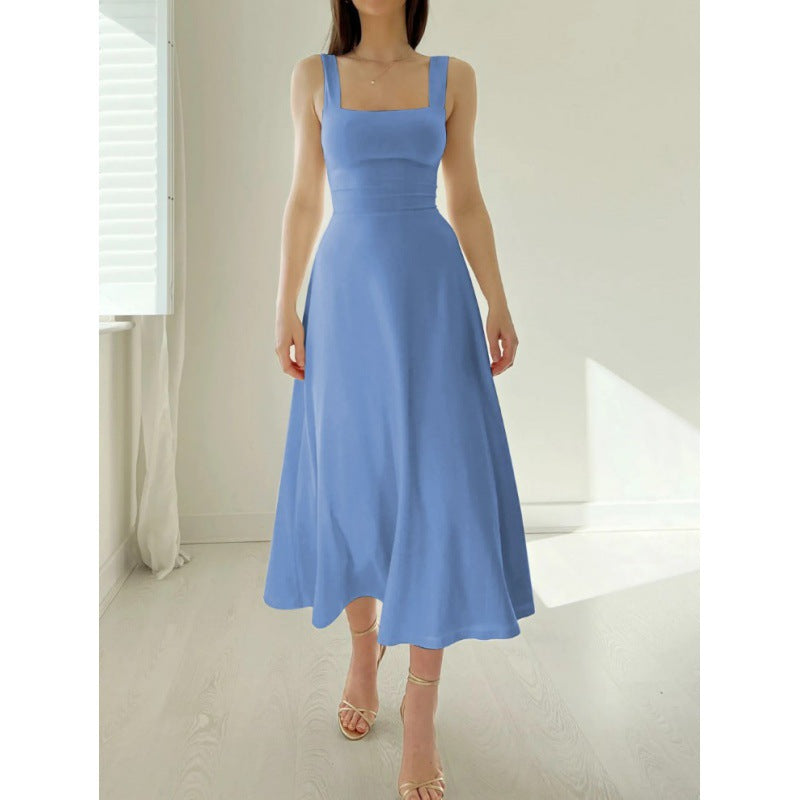 A-Linien-Midikleid Damen mit Karree-Ausschnitt - Brianna 13