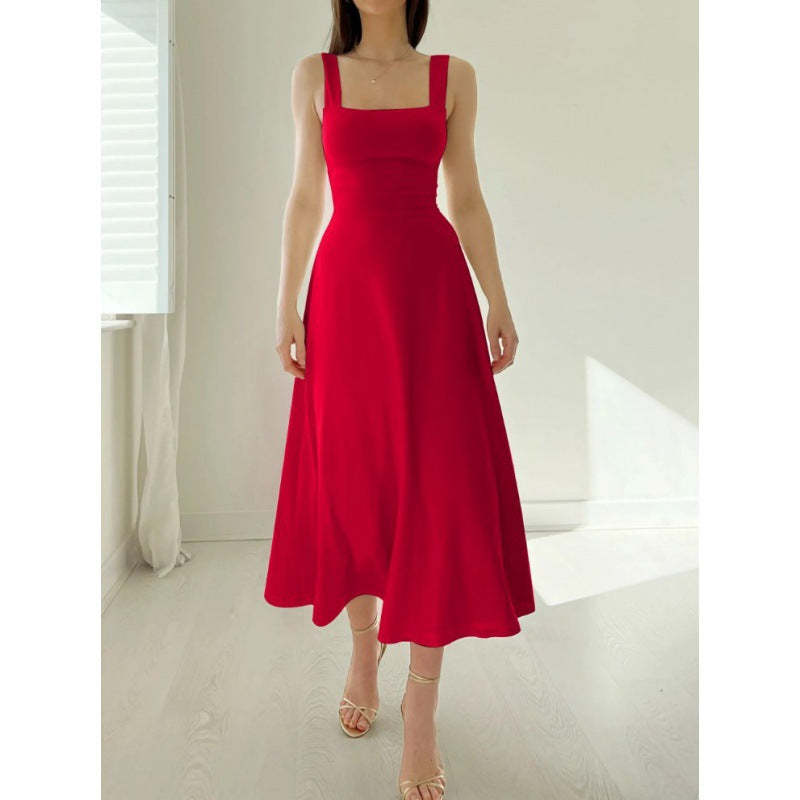 A-Linien-Midikleid Damen mit Karree-Ausschnitt - Brianna 14