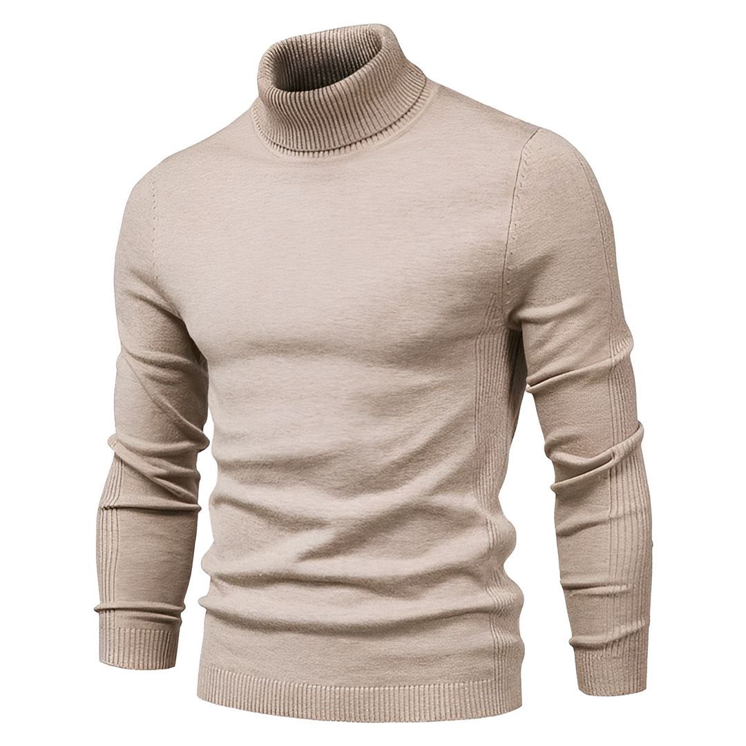 Herren Rollkragenpullover Klassisch Strickpullover Komfort 7