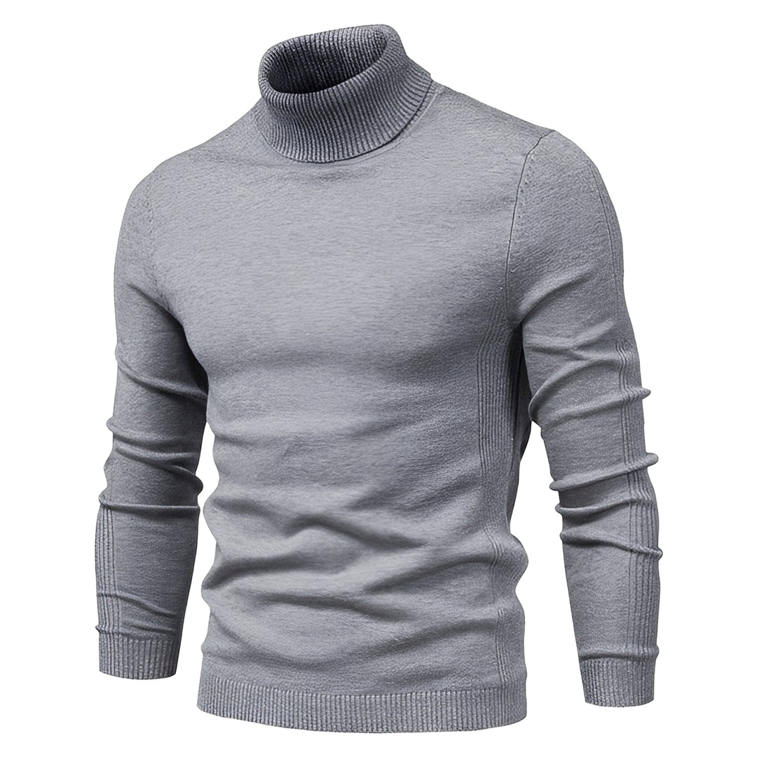Herren Rollkragenpullover Klassisch Strickpullover Komfort 6