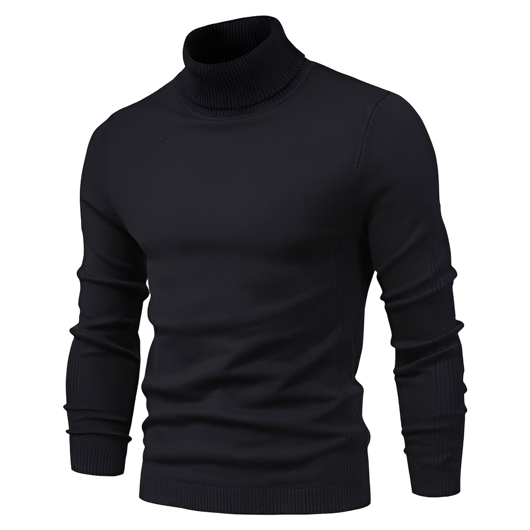 Herren Rollkragenpullover Klassisch Strickpullover Komfort 2