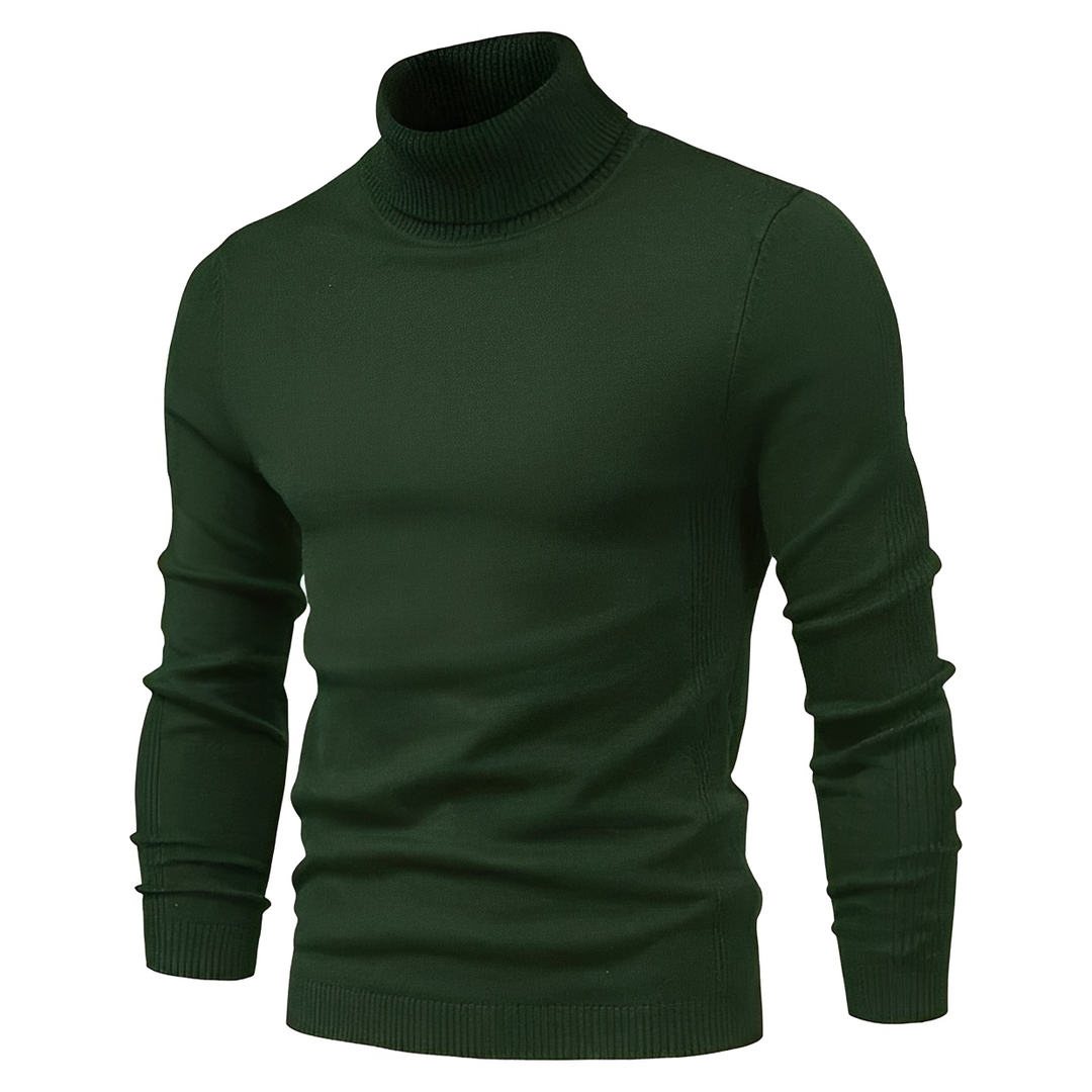 Herren Rollkragenpullover Klassisch Strickpullover Komfort 4
