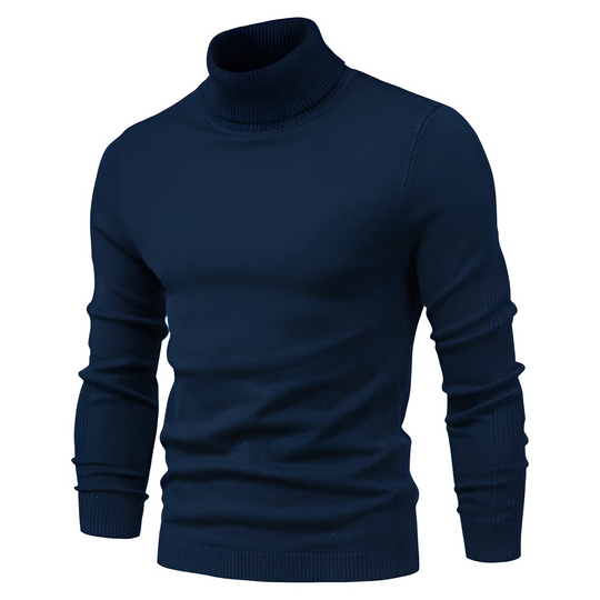 Herren Rollkragenpullover Klassisch Strickpullover Komfort 5