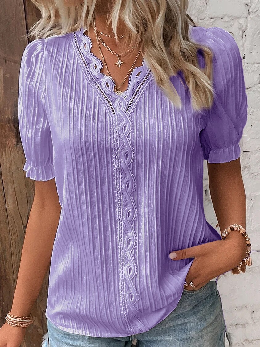 Anna™ Kanten blouse met pofmouwen 4
