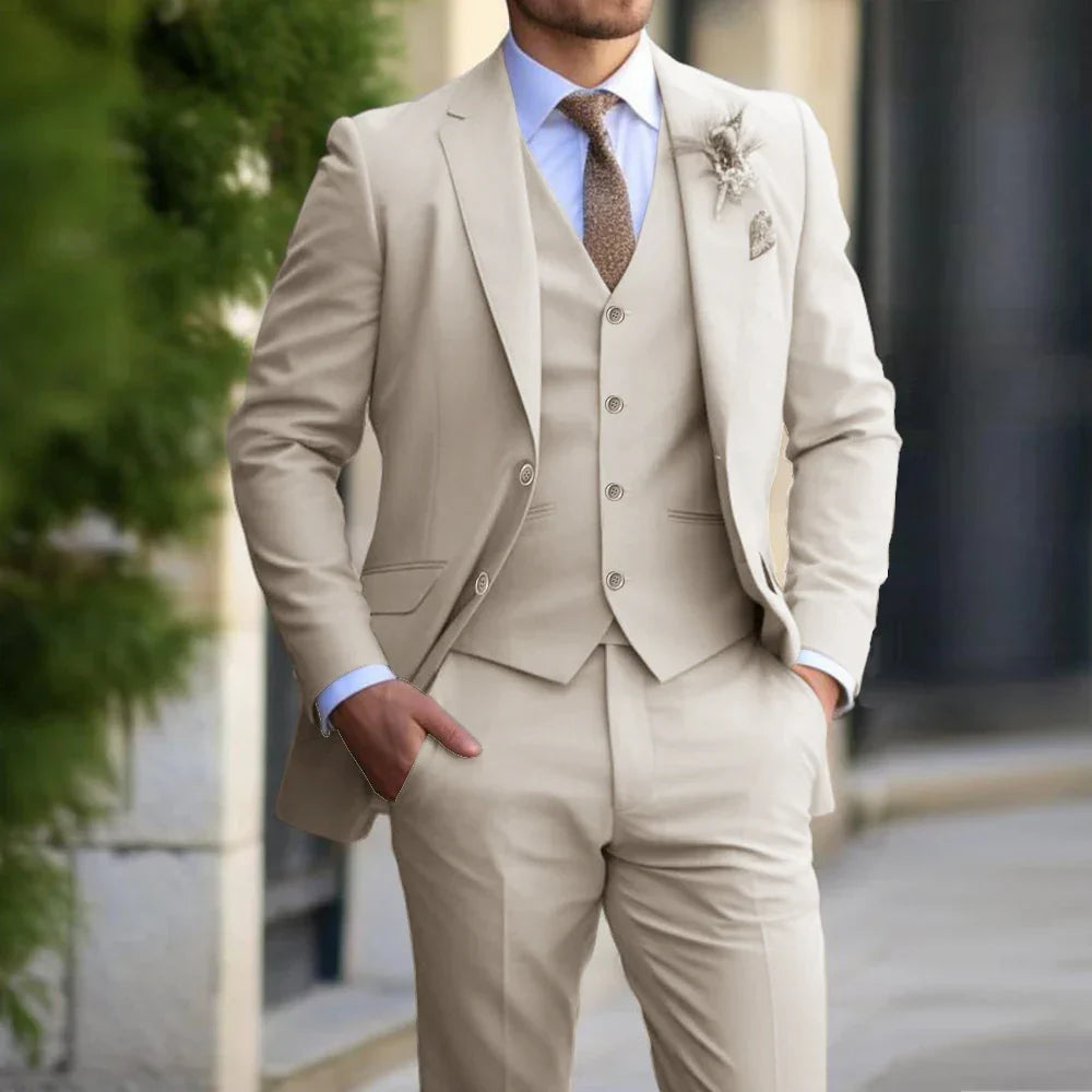 Anzug Herren | Elegantes 3-Teiliges Set
