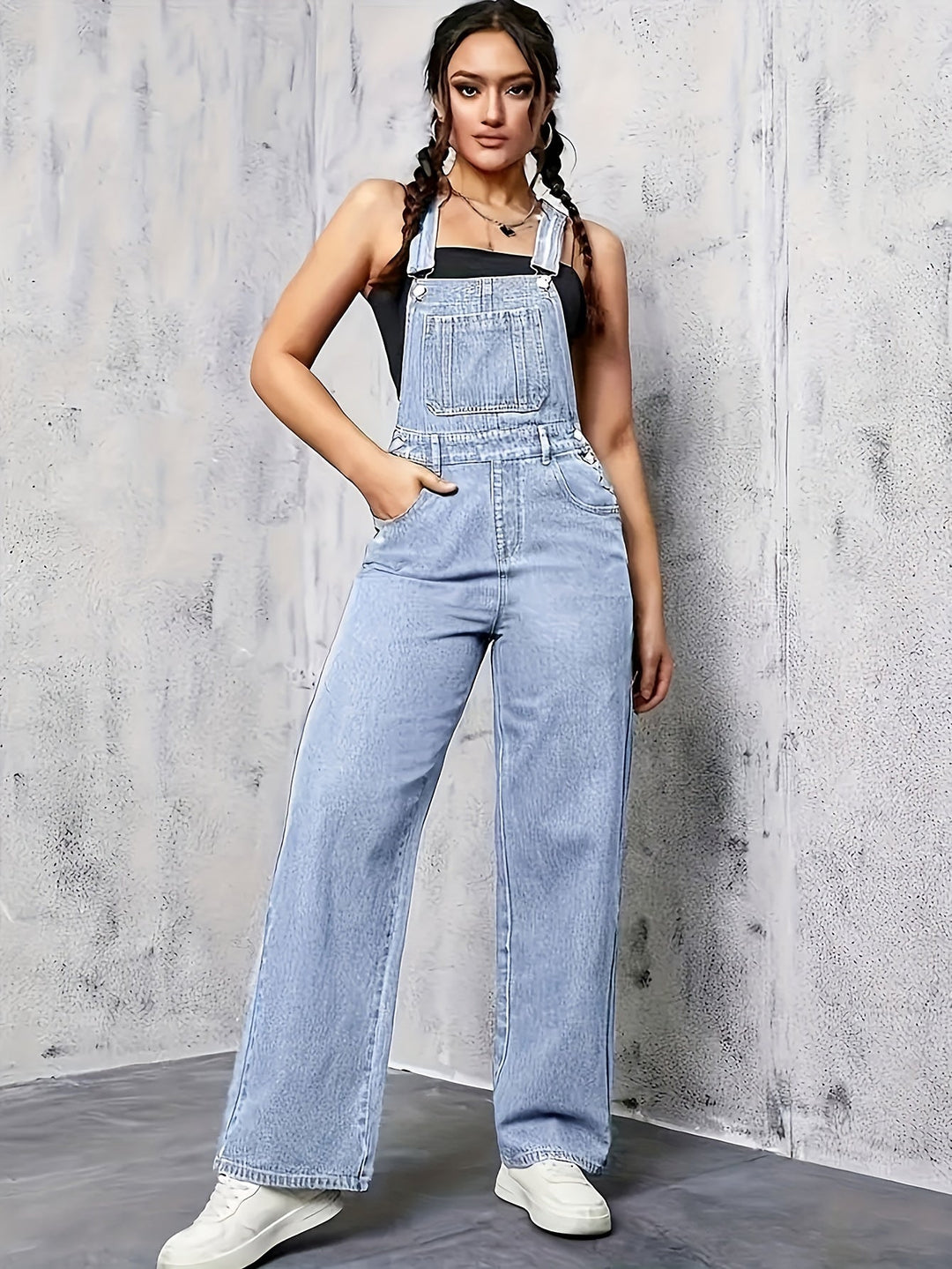 Ärmelloser Jeans-Jumpsuit Damen - Erah