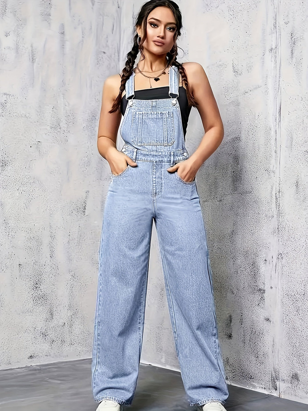 Ärmelloser Jeans-Jumpsuit Damen - Erah