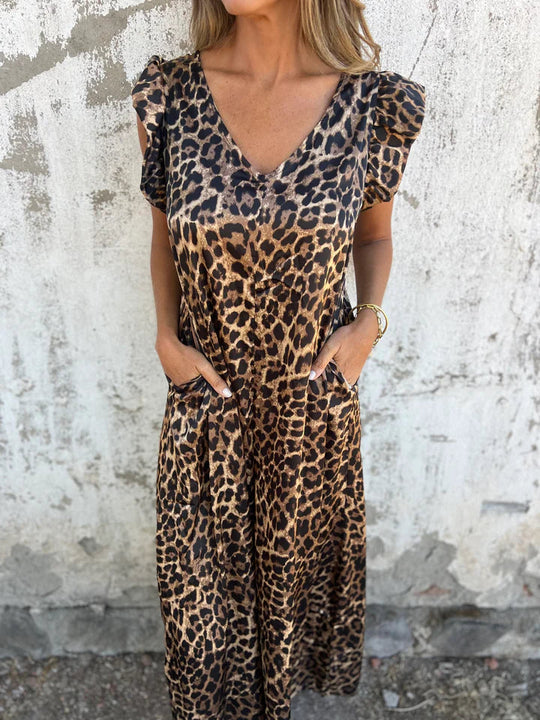 Ärmelloser Sommer-Jumpsuit Damen mit Leopardenprint - Jessica 1