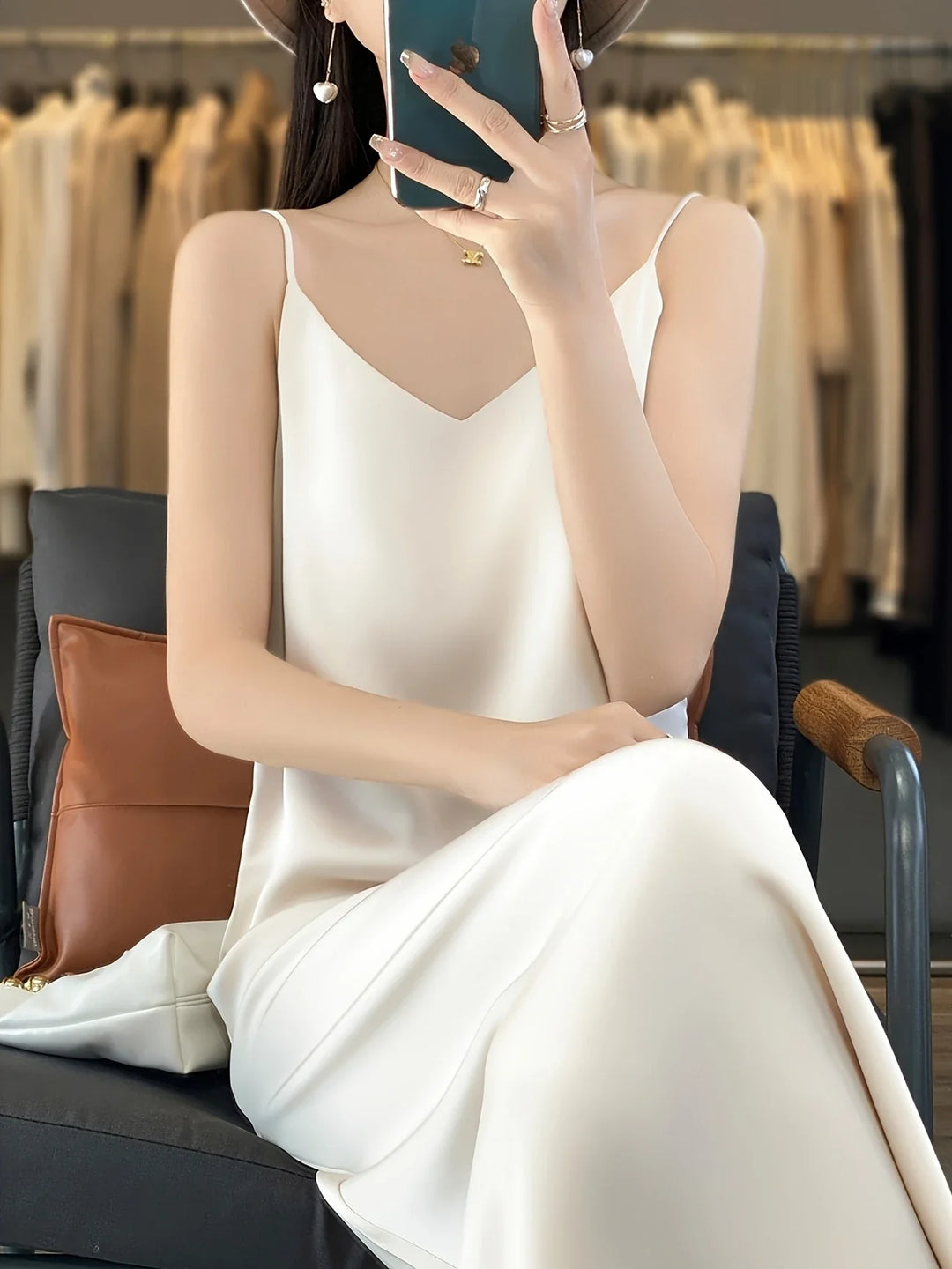 Ärmelloses Fließendes Maxi-Sommerkleid Damen - Amara