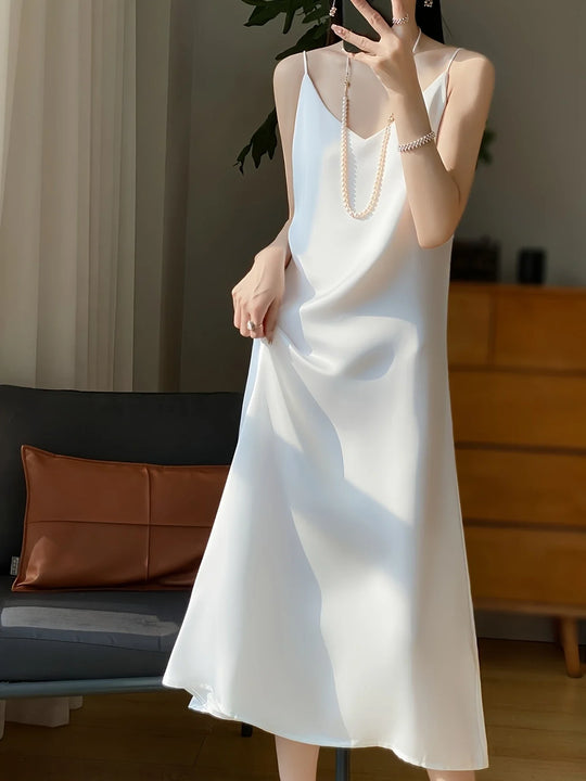 Ärmelloses Fließendes Maxi-Sommerkleid Damen - Amara