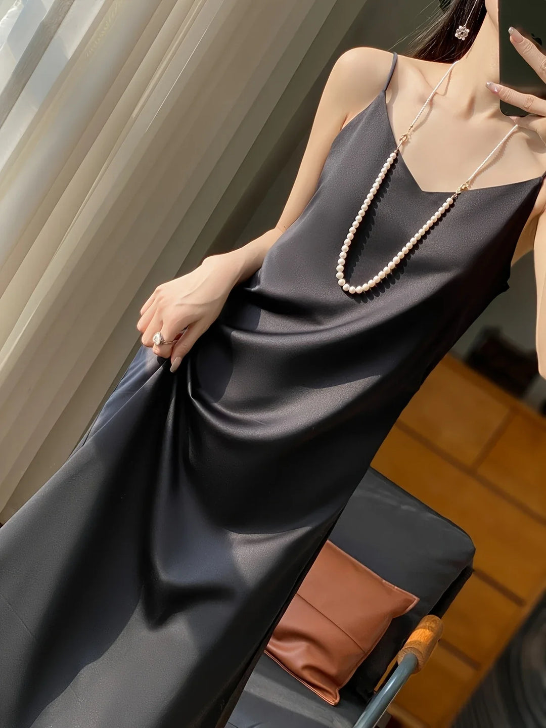 Ärmelloses Fließendes Maxi-Sommerkleid Damen - Amara