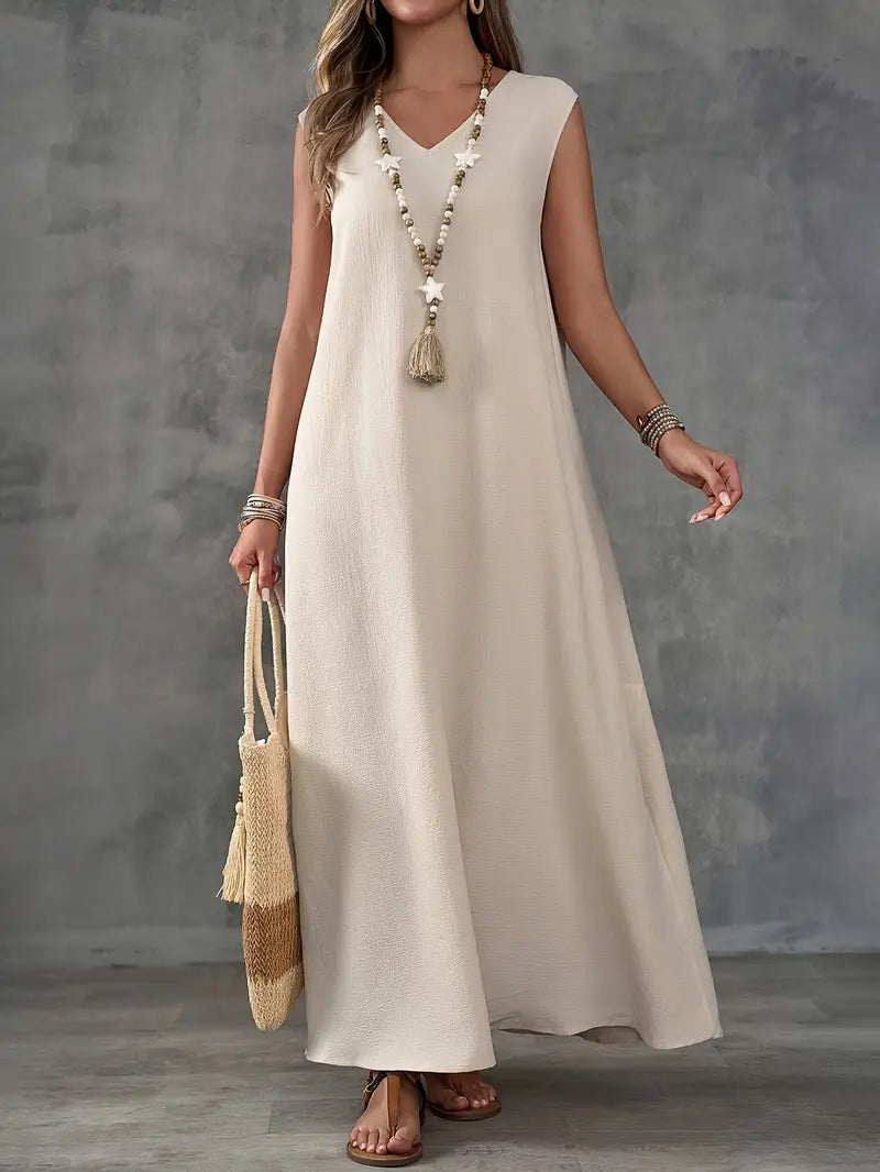 Ärmelloses Maxi-Sommerkleid Damen - Marigold