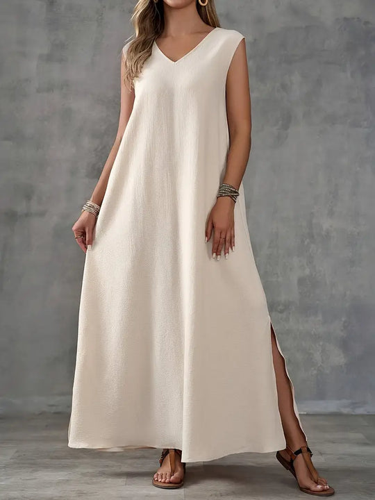 Ärmelloses Maxi-Sommerkleid Damen - Marigold
