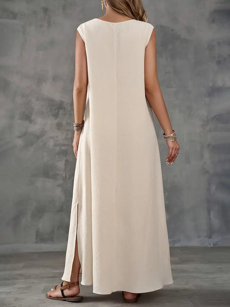 Ärmelloses Maxi-Sommerkleid Damen - Marigold