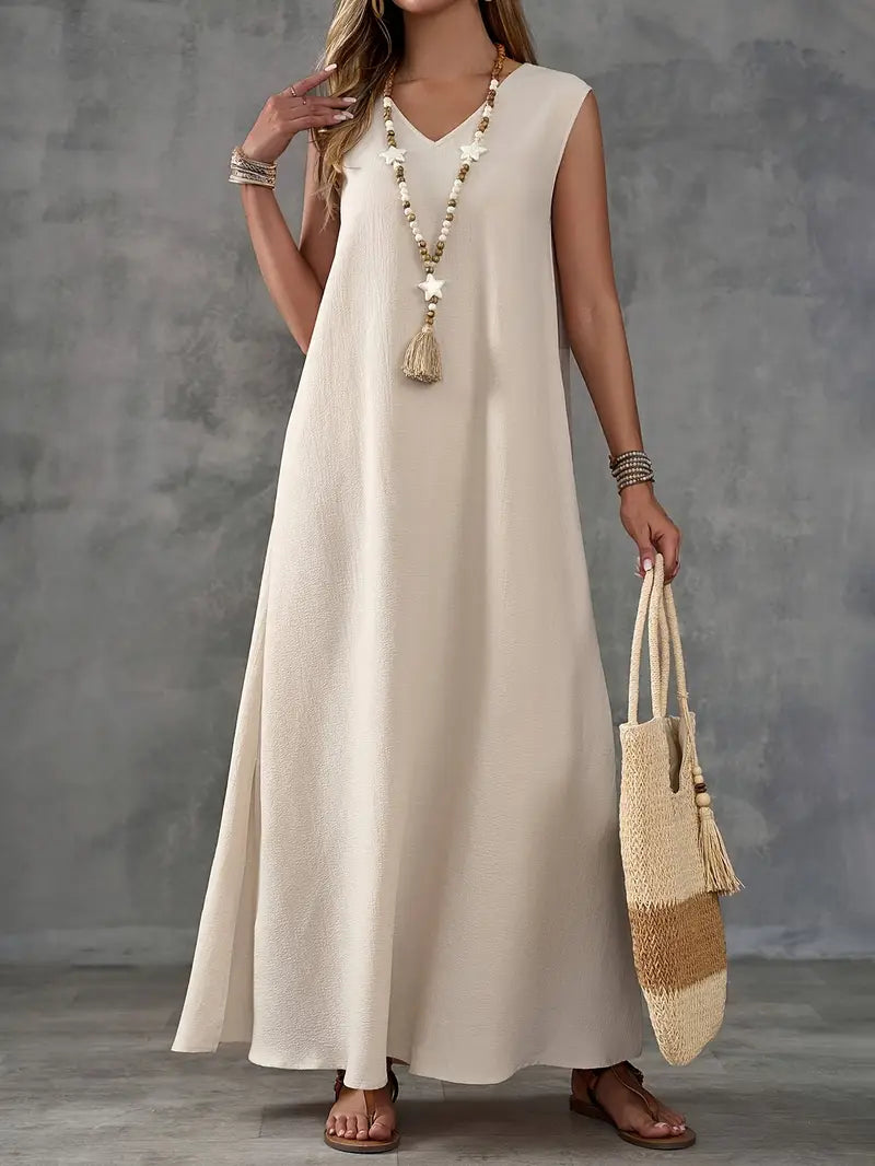 Ärmelloses Maxi-Sommerkleid Damen - Marigold