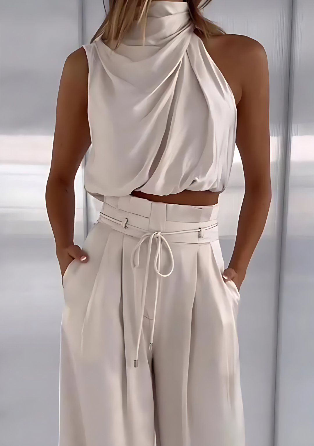 Ärmelloses Top & Weite Hose Damen – Sassie