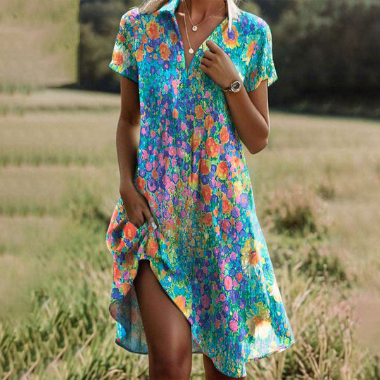 Atmungsaktives Midi-Sommerkleid Damen - Daniella 1