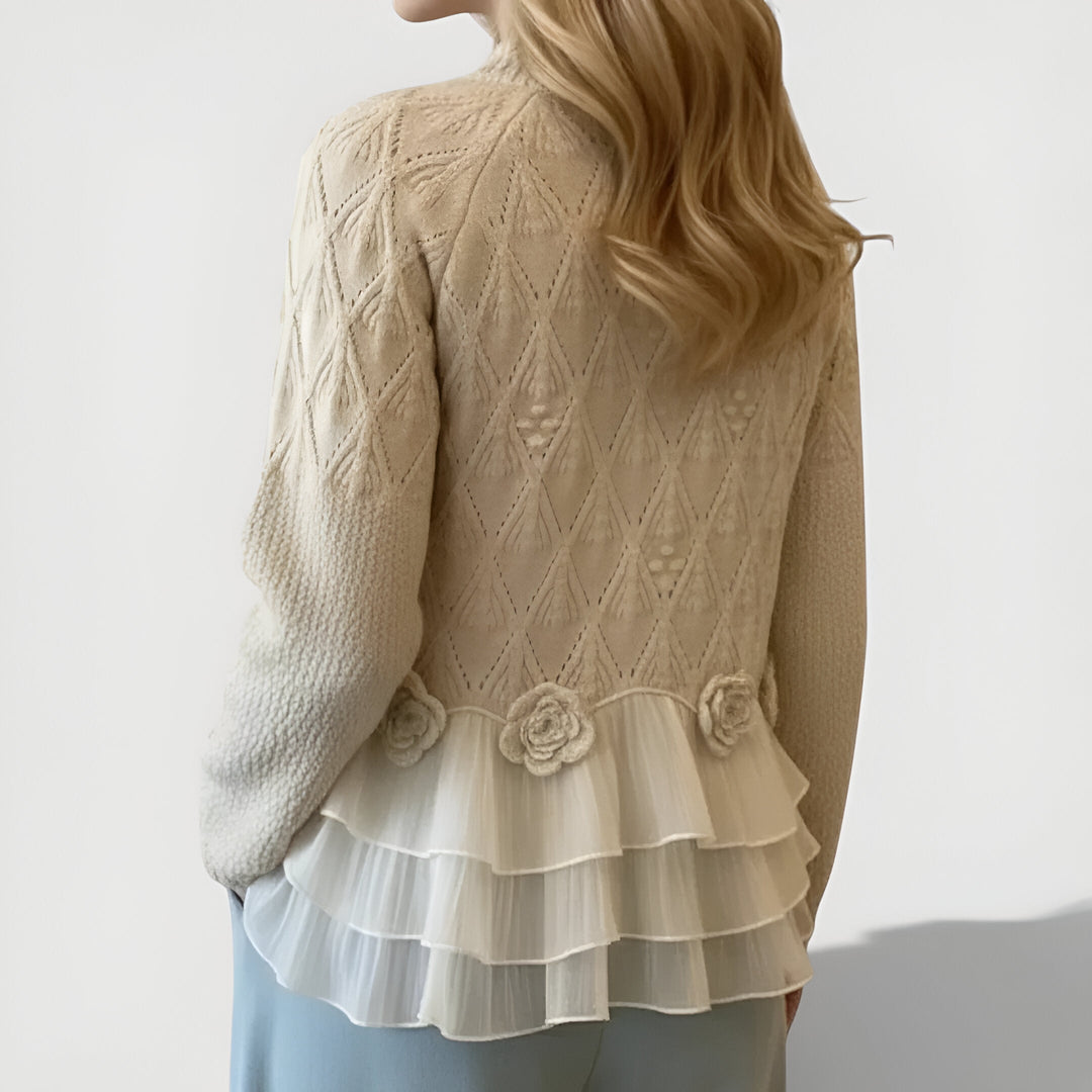 Aure™ | Elegante Textuur Ruffle Trui 1