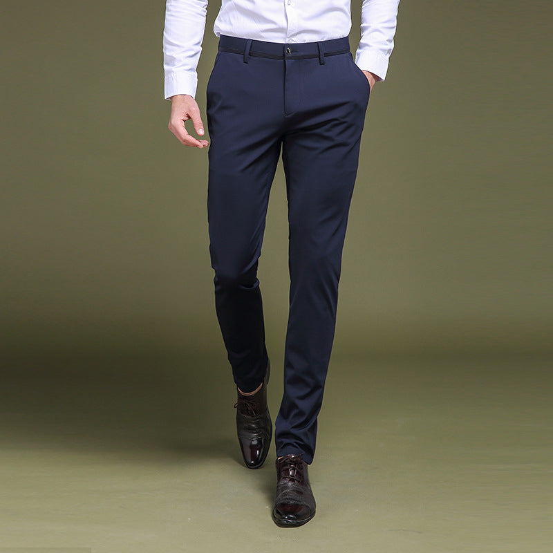 Herren Anzughose Elastisch Bügelfrei High Waist Stretch 8