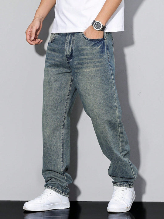 Baggy Jeans | Wijde Spijkerbroek met Washed Look