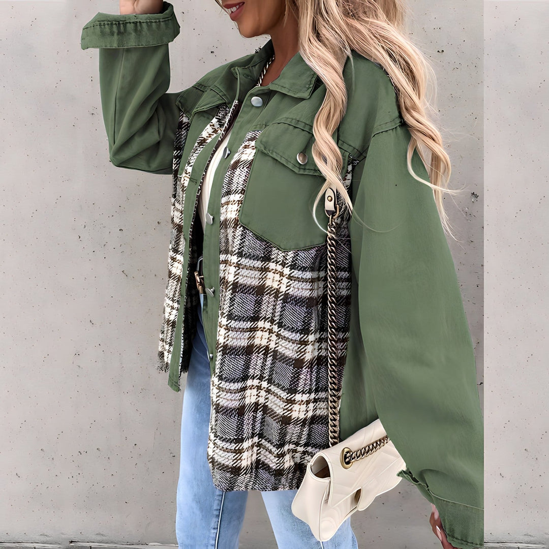 Bernadette | Damenjacke Kariert Lockere Passform 5