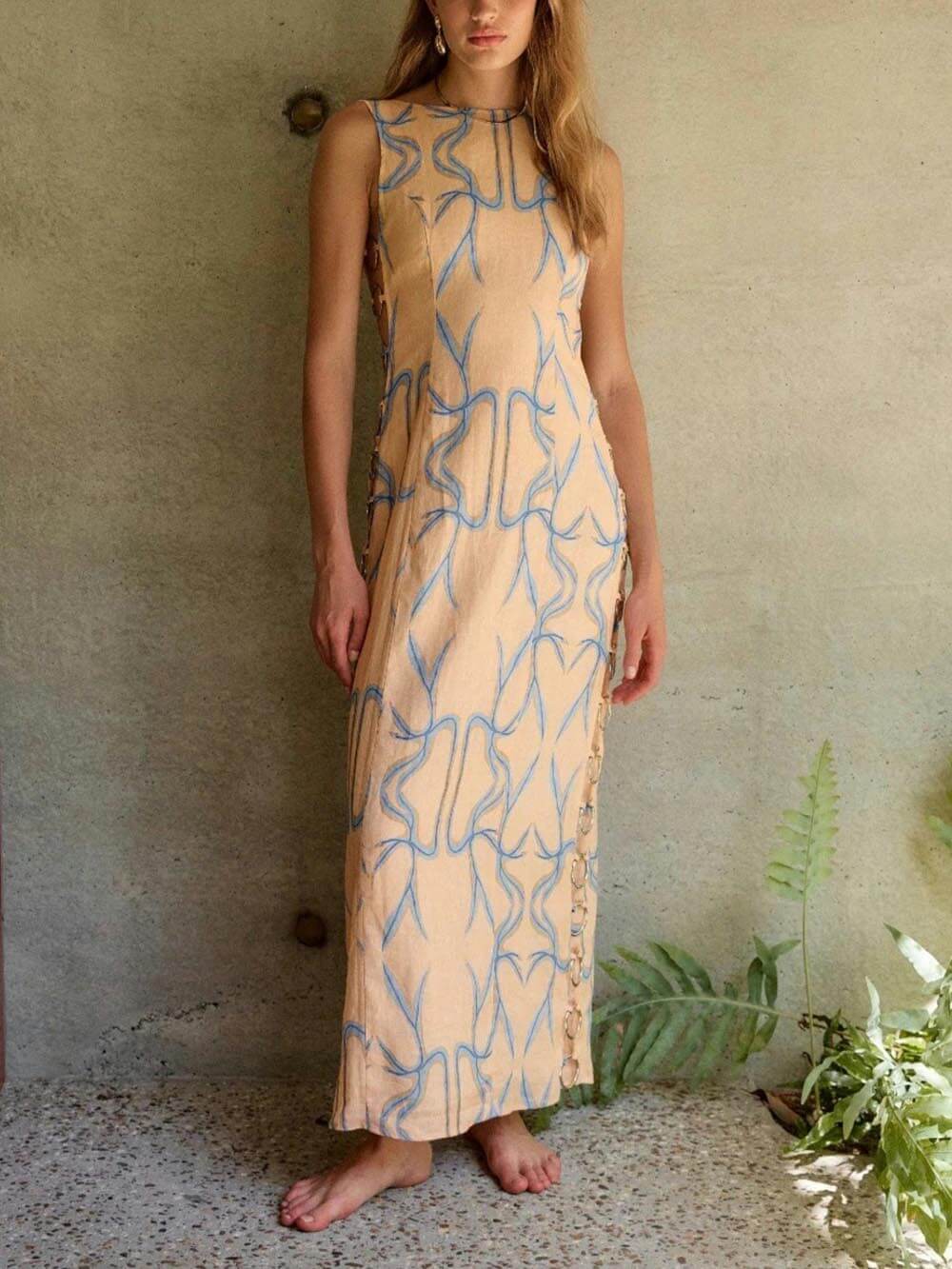 Besticktes Maxi-Sommerkleid Damen - Eve 1