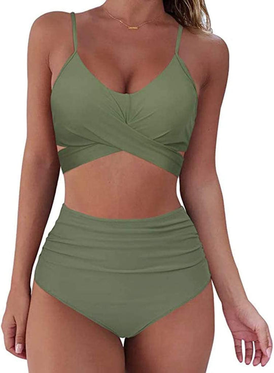 Bikini Dames | Hoge Taille & Flatterend Wikkel Top