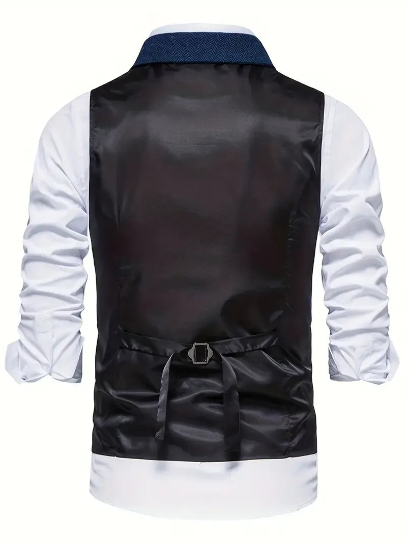 Blazer Heren | Klassiek Visgraatpatroon & Warme Uitstraling