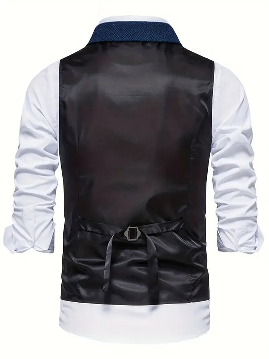 Blazer Heren | Klassiek Visgraatpatroon & Warme Uitstraling