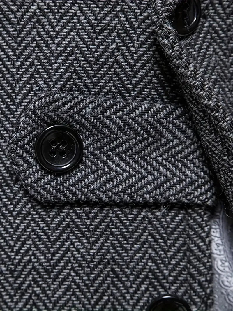 Blazer Heren | Klassiek Visgraatpatroon & Warme Uitstraling