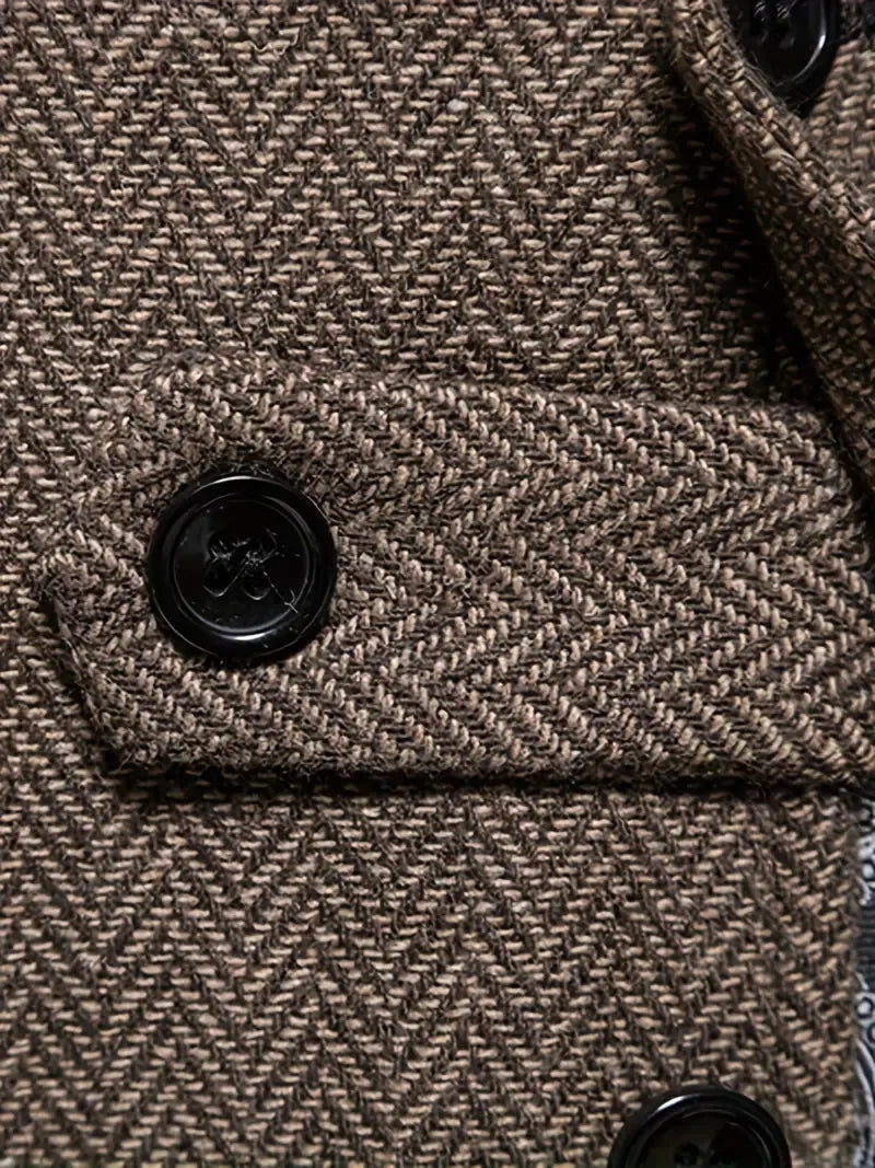 Blazer Heren | Klassiek Visgraatpatroon & Warme Uitstraling
