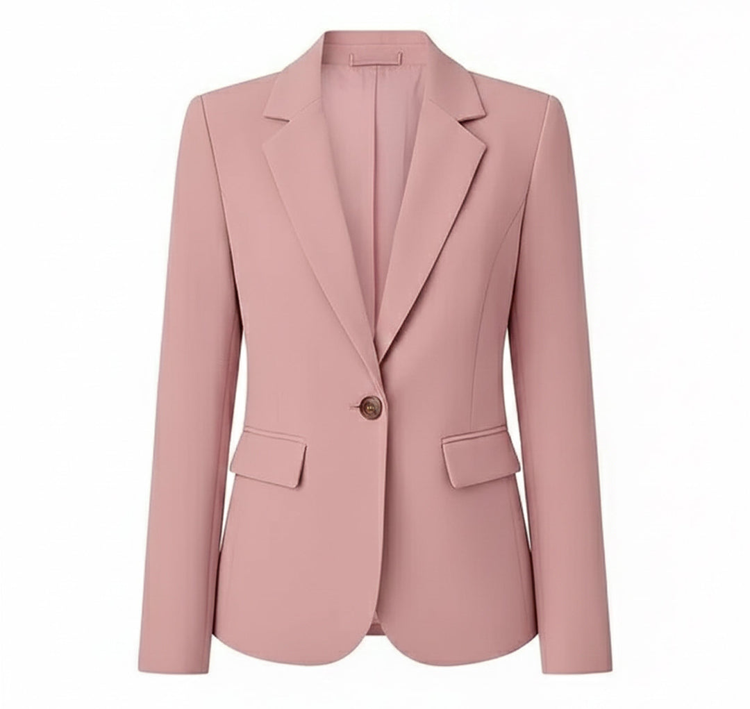 Dames Geweven Blazer Jas Comfortabel 0