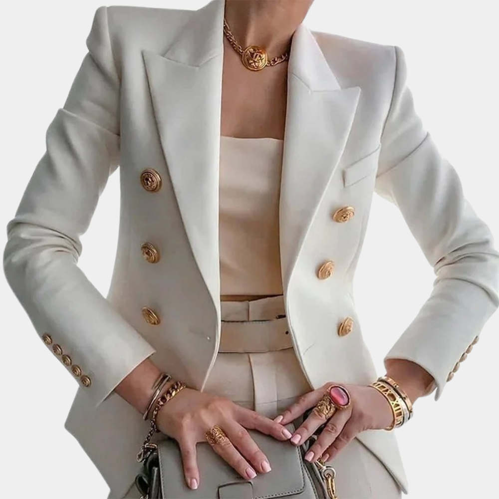 Blazer dubbele rij knopen Dames | Getailleerd Silhouet & Chique Statement Details