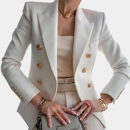 Blazer dubbele rij knopen Dames | Getailleerd Silhouet & Chique Statement Details