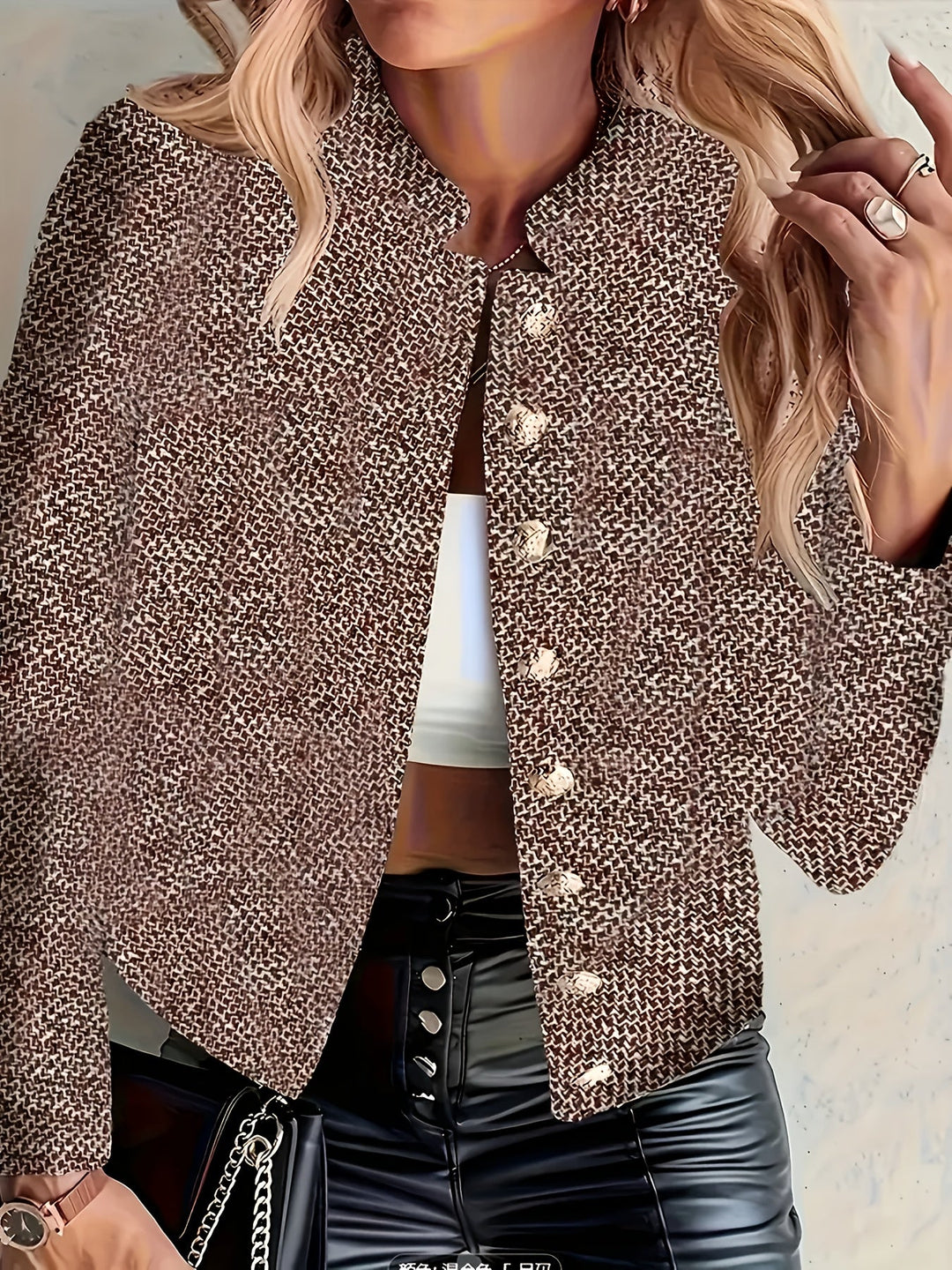 Blazer Kort Model - Getextureerde Stof & Lichtgewicht 4