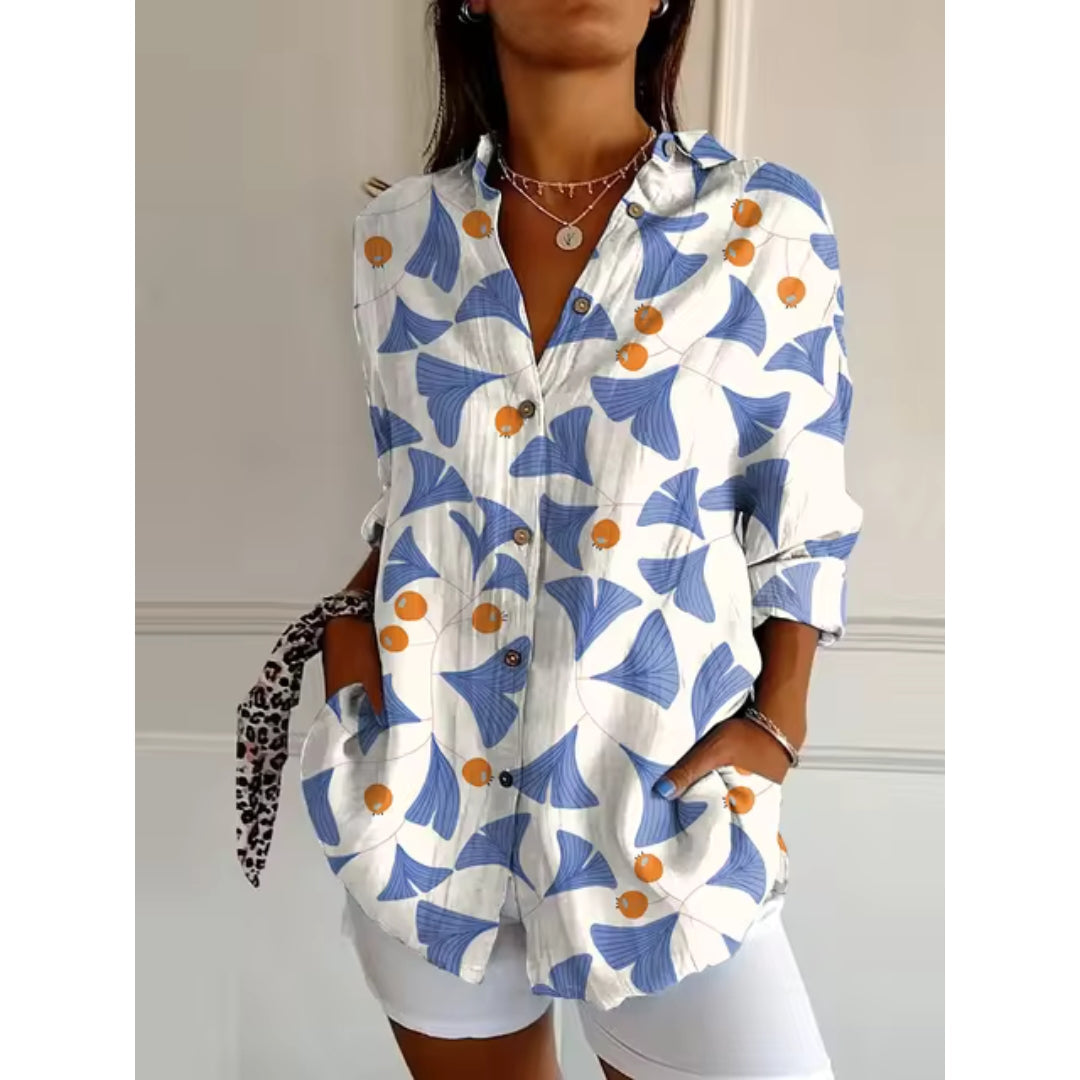 Bloemen blouse Dames | Knopenlijst & Luchtig draagcomfort