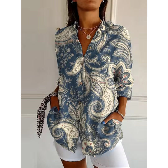 Bloemen blouse Dames | Knopenlijst & Luchtig draagcomfort