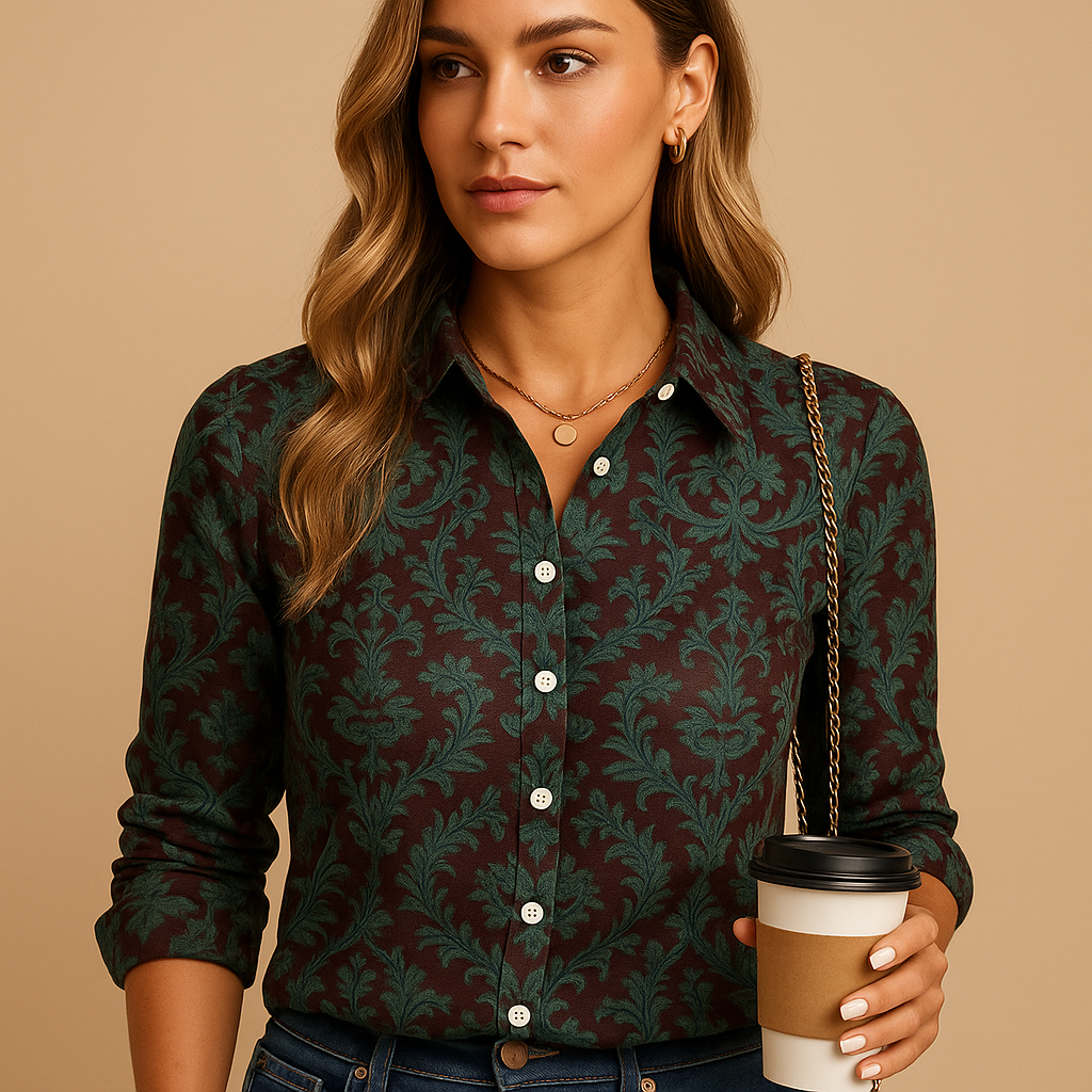 Blouse Dames | Barok Print & Elegante Pasvorm