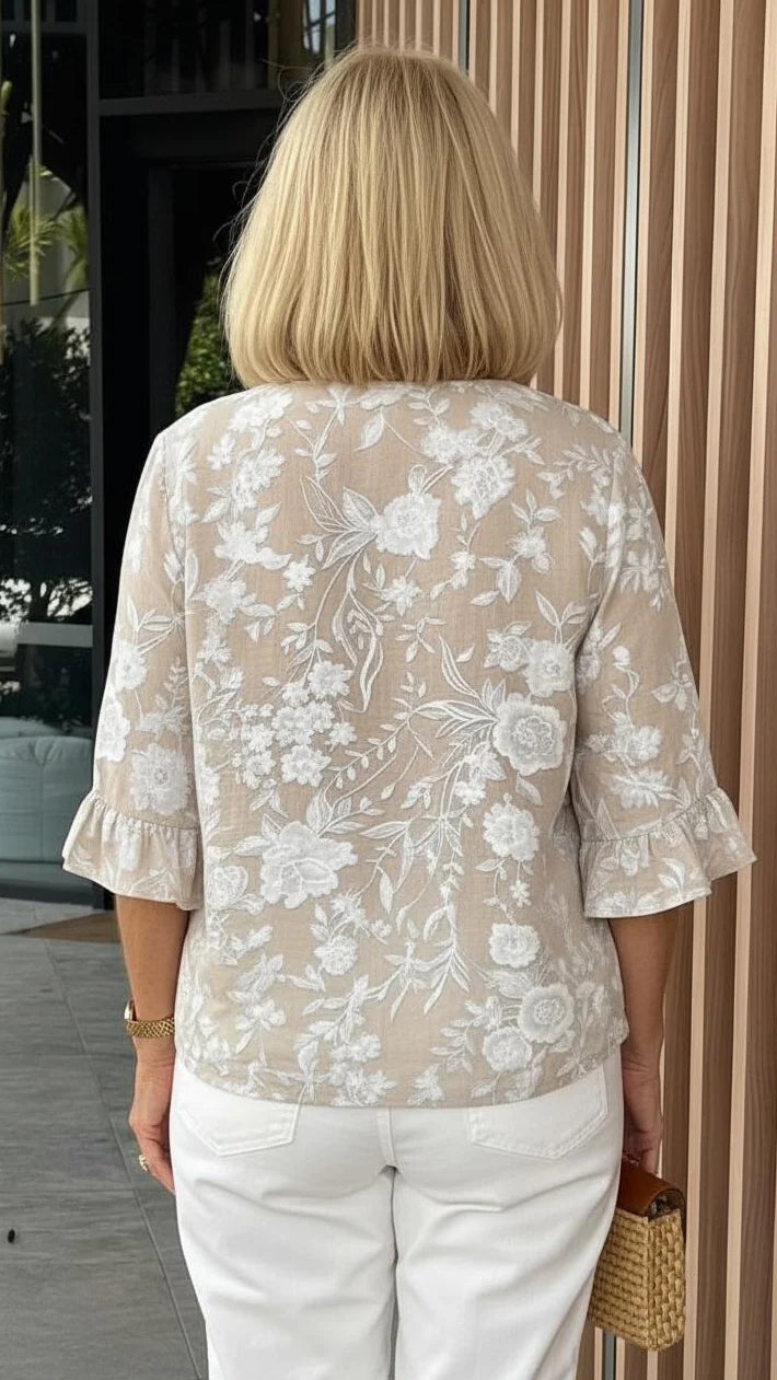 Blouse Dames | Bloemenprint & Vrouwelijke Ruches